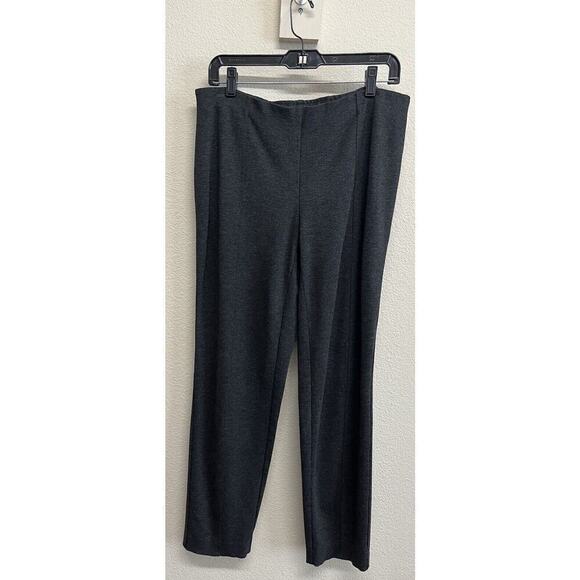 J. Jill Ponte Knit Slim Leg Pull On Pants Size M Heather Gray Charcoal - Picture 8 of 11